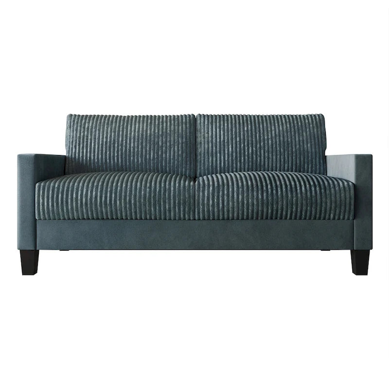 Ensemble de salon 3 pièces en velours côtelé, style moderne du milieu du siècle, par CraftPorch