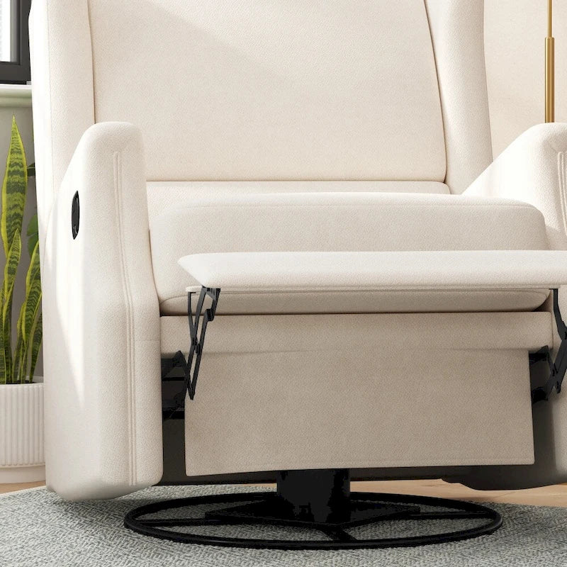 Fauteuil inclinable manuel rembourré à bascule pivotant à oreilles