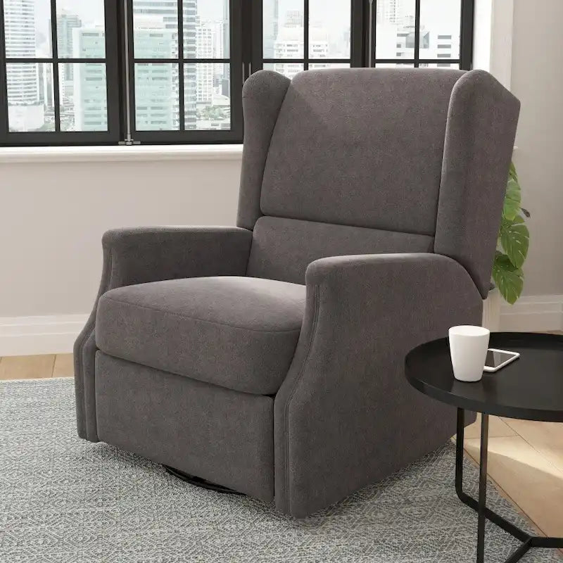 Fauteuil inclinable manuel rembourré à bascule pivotant à oreilles