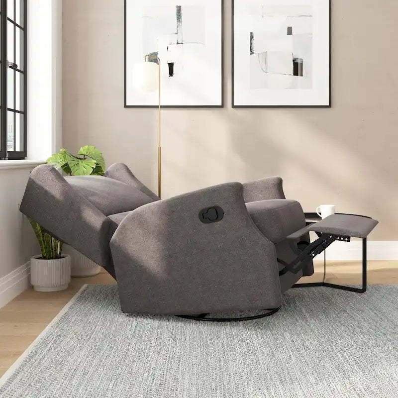 Fauteuil inclinable manuel rembourré à bascule pivotant à oreilles