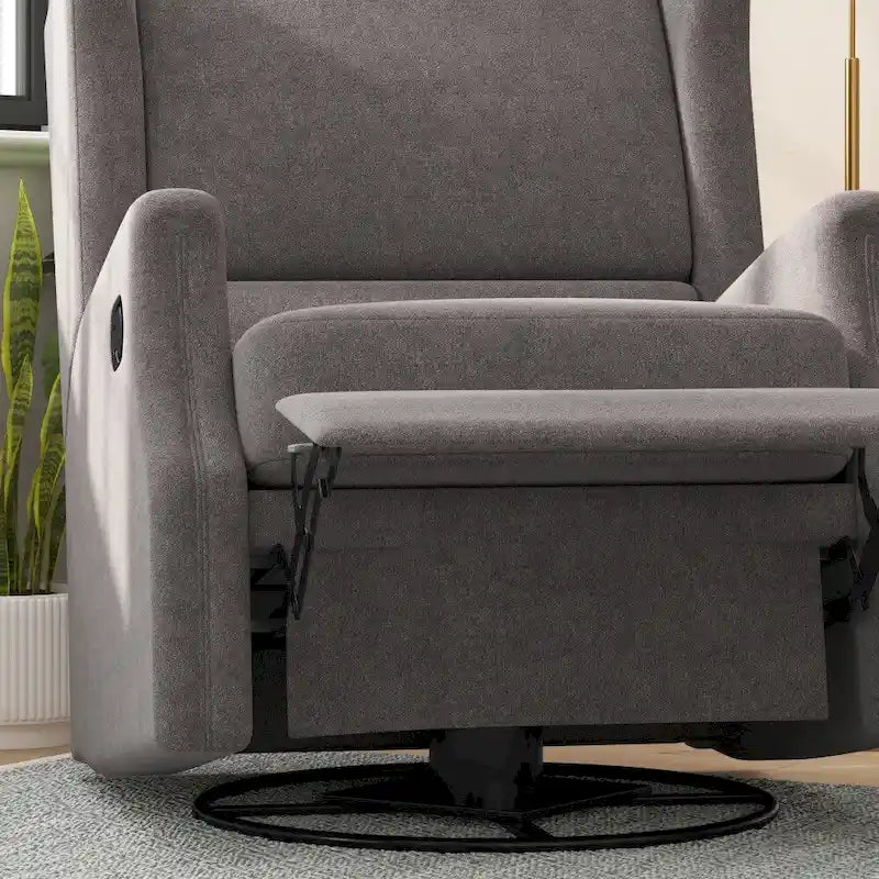 Fauteuil inclinable manuel rembourré à bascule pivotant à oreilles
