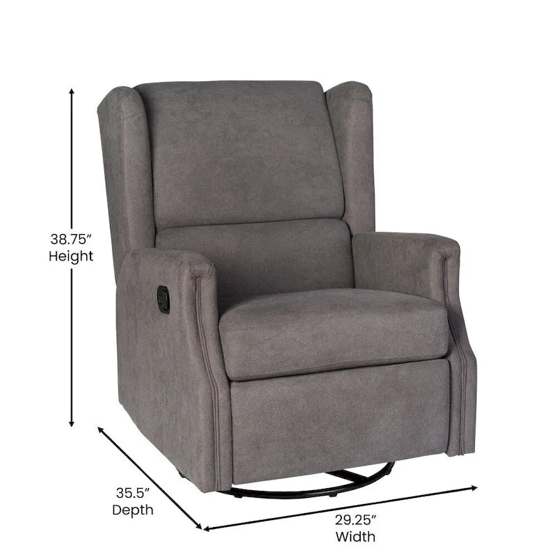 Fauteuil inclinable manuel rembourré à bascule pivotant à oreilles