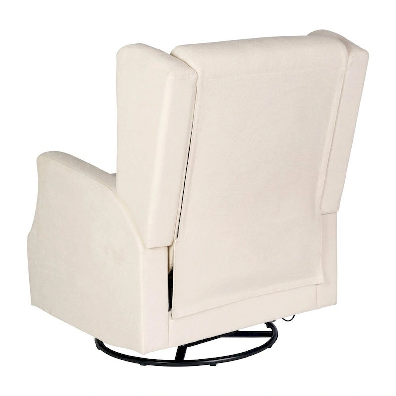 Fauteuil inclinable manuel rembourré à bascule pivotant à oreilles
