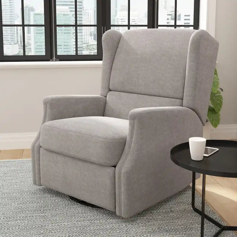 Fauteuil inclinable manuel rembourré à bascule pivotant à oreilles
