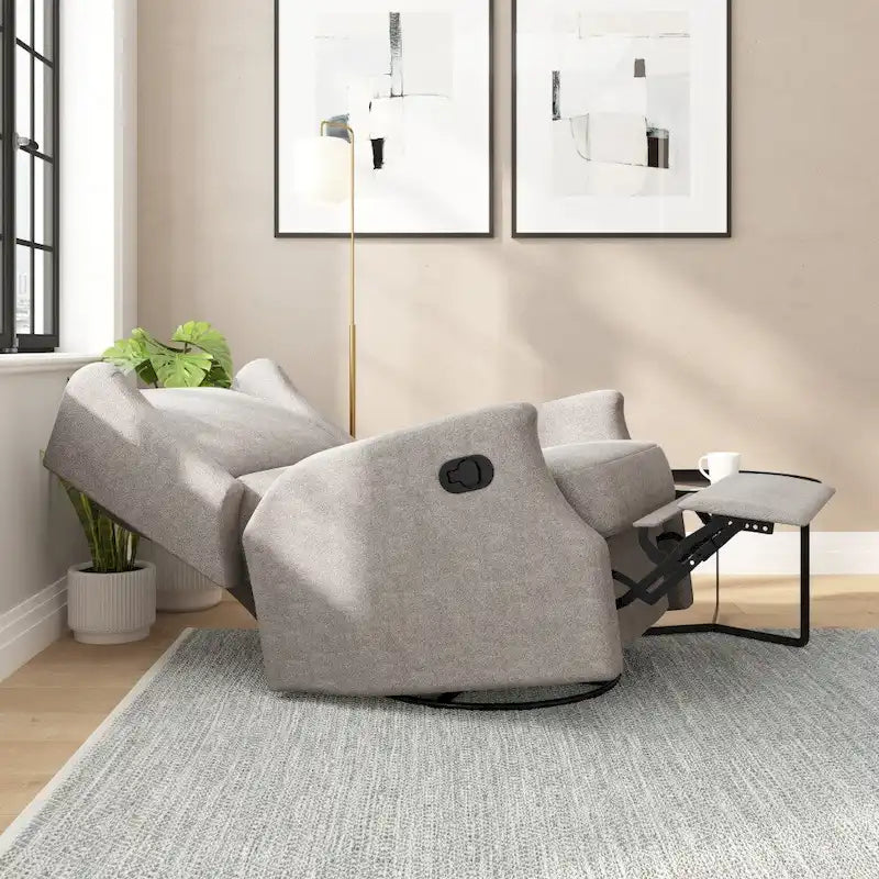 Fauteuil inclinable manuel rembourré à bascule pivotant à oreilles