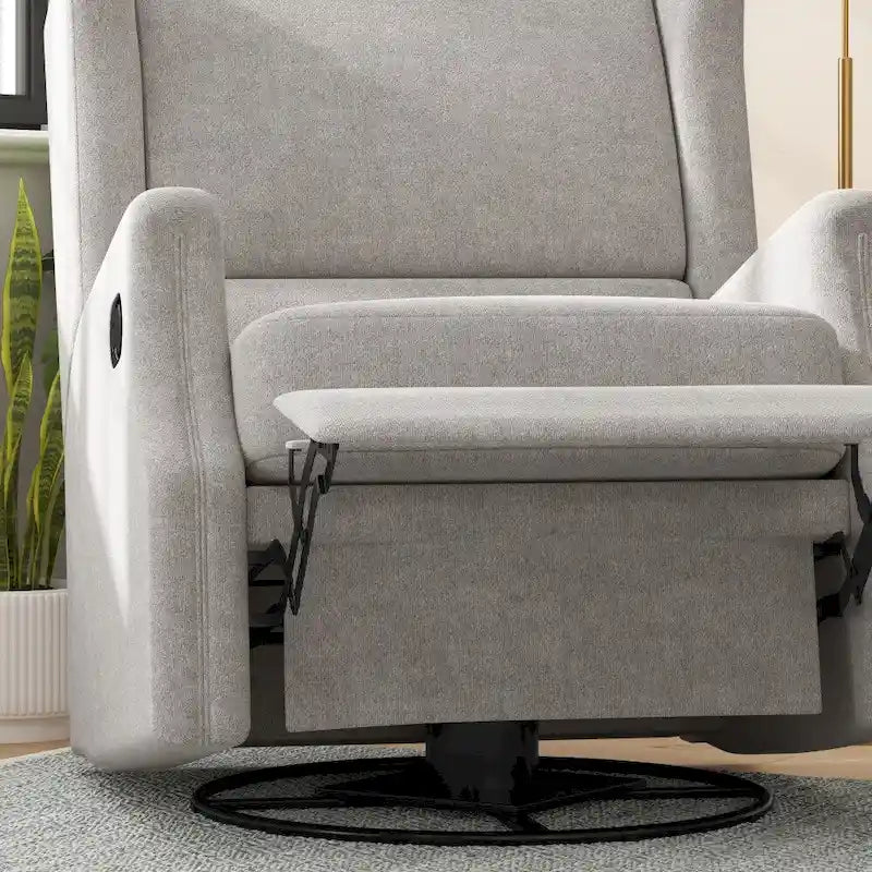 Fauteuil inclinable manuel rembourré à bascule pivotant à oreilles