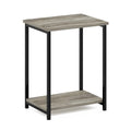 Furinno Simplistic Table d'appoint avec cadre en métal industriel, lot de 1, Espresso
