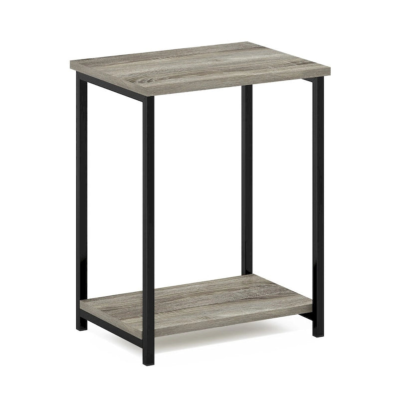 Furinno Simplistic Table d'appoint avec cadre en métal industriel, lot de 1, Espresso