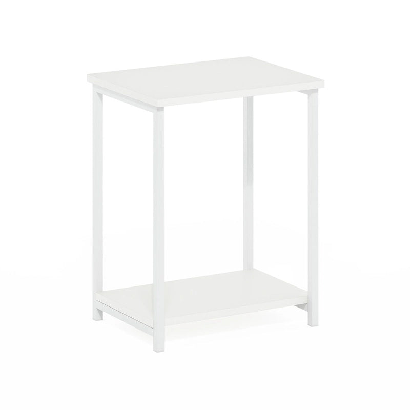 Furinno Simplistic Table d'appoint avec cadre en métal industriel, lot de 1, Espresso