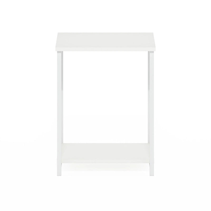 Furinno Simplistic Table d'appoint avec cadre en métal industriel, lot de 1, Espresso