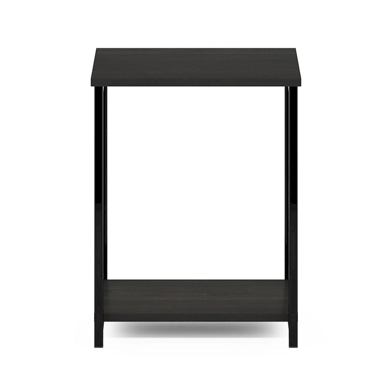 Furinno Simplistic Table d'appoint avec cadre en métal industriel, lot de 1, Espresso