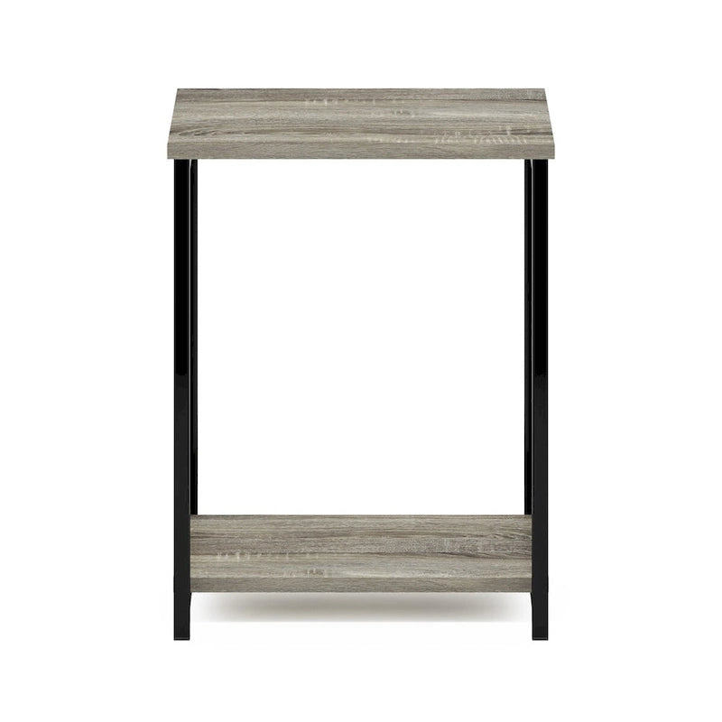Furinno Simplistic Table d'appoint avec cadre en métal industriel, lot de 1, Espresso