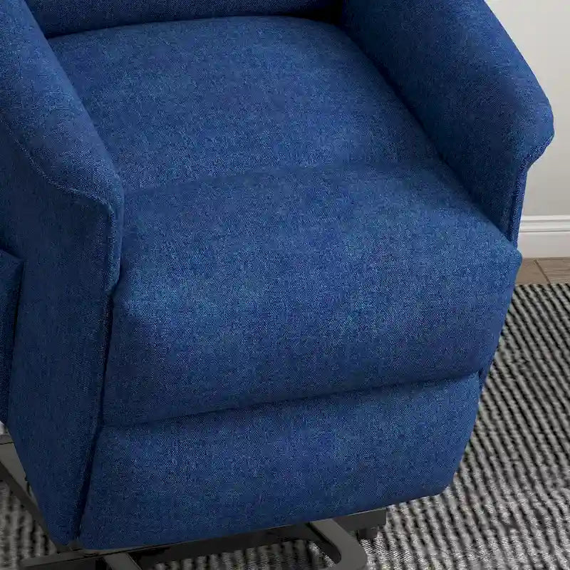Fauteuil inclinable releveur électrique HOMCOM pour personnes âgées, montage facile, fauteuil releveur en tissu avec télécommande, poches latérales pour salon