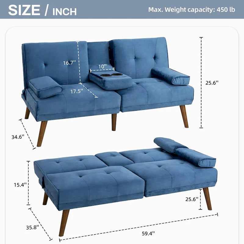 Futzca Canapé-lit Futon, Petit canapé-lit causeuse