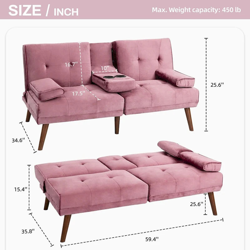 Futzca Canapé-lit Futon, Petit canapé-lit causeuse