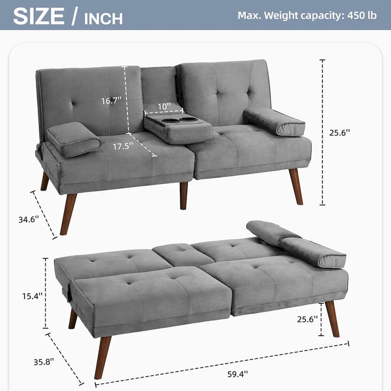 Futzca Canapé-lit Futon, Petit canapé-lit causeuse