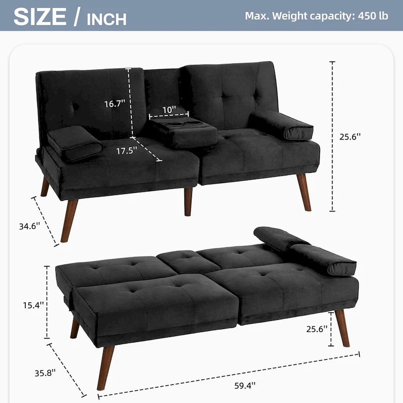 Futzca Canapé-lit Futon, Petit canapé-lit causeuse