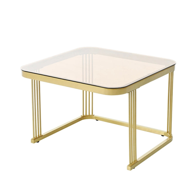 Table basse gigogne carrée 2-en-1 Harper&Bright Designs avec roulettes