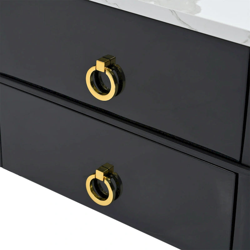 Table basse gigogne carrée 2-en-1 Harper&Bright Designs avec roulettes
