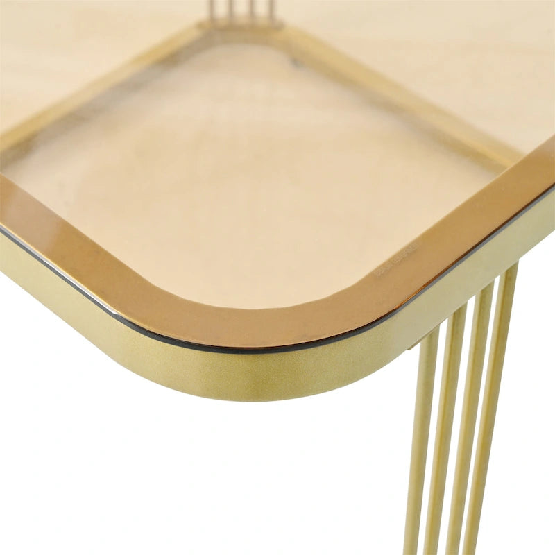 Table basse gigogne carrée 2-en-1 Harper&Bright Designs avec roulettes