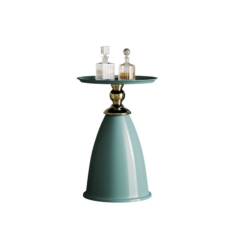 Table d'appoint de luxe en fer, table d'appoint ronde minimaliste pour petit espace