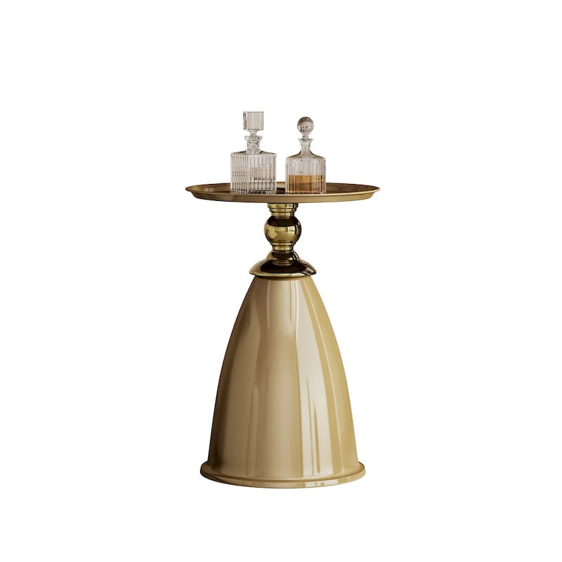 Table d'appoint de luxe en fer, table d'appoint ronde minimaliste pour petit espace