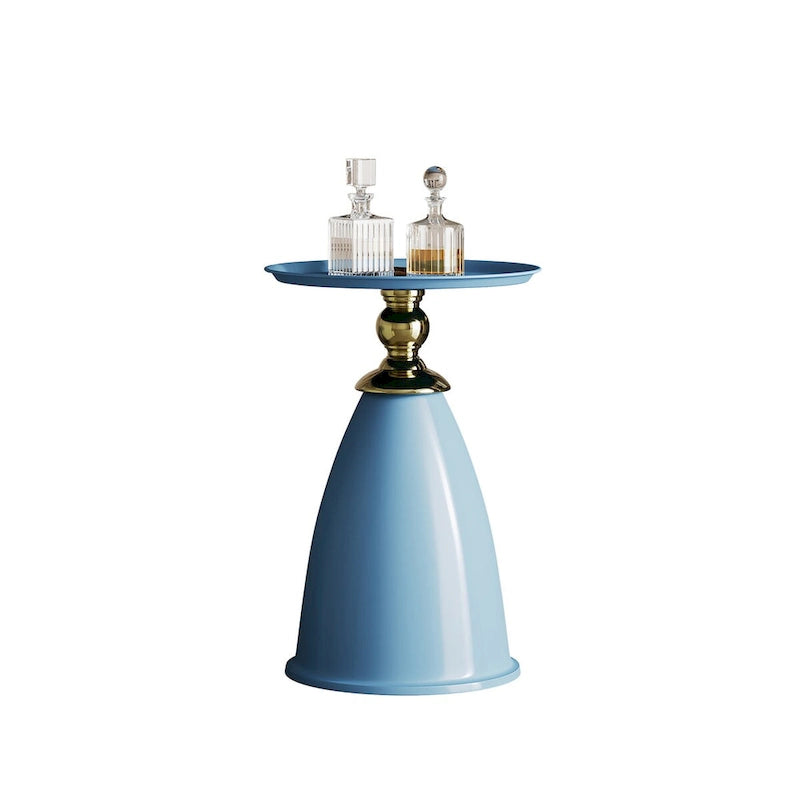 Table d'appoint de luxe en fer, table d'appoint ronde minimaliste pour petit espace