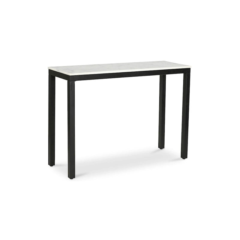 Console moderne Aurelle Home Pariso avec plateau en marbre blanc - 42 L x 30 H x 14 P