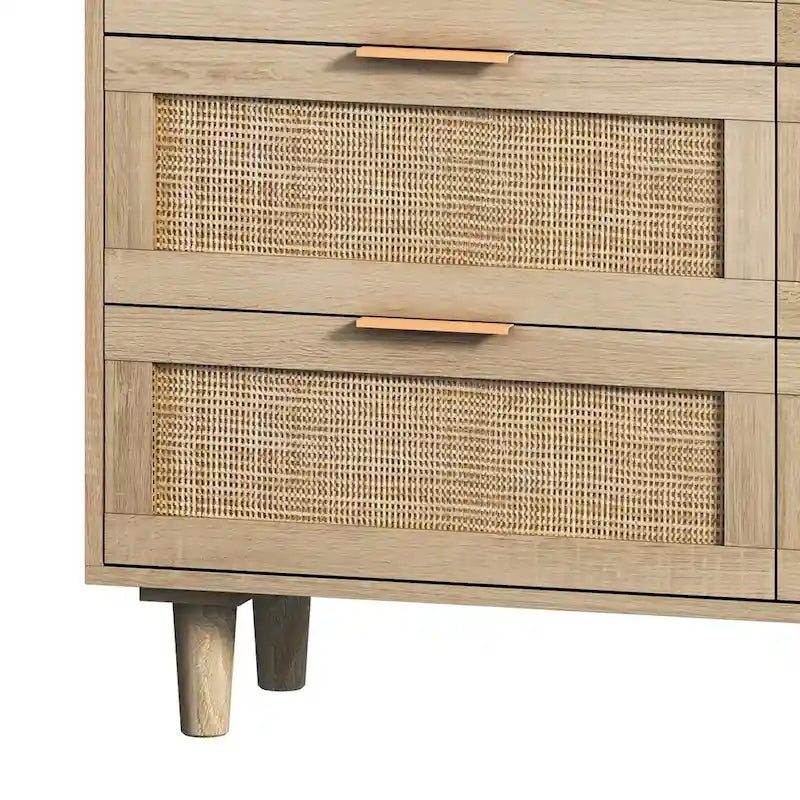 Commode en rotin à 6 tiroirs - 110 L x 40 l x 75 H cm