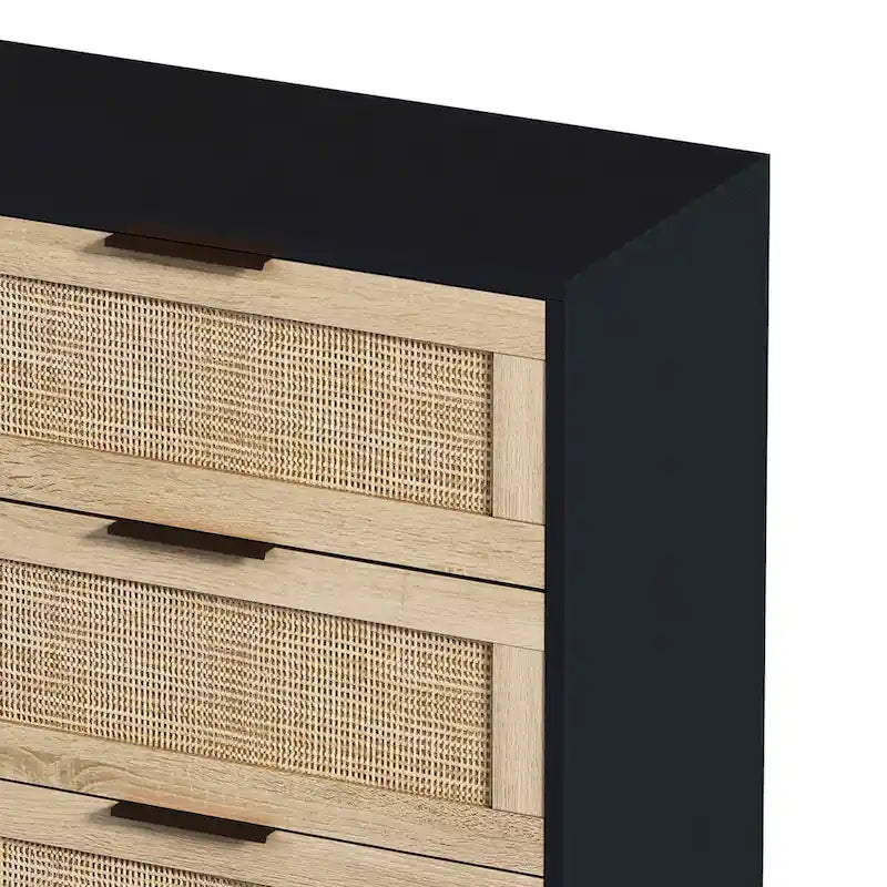 Commode en rotin à 6 tiroirs - 110 L x 40 l x 75 H cm