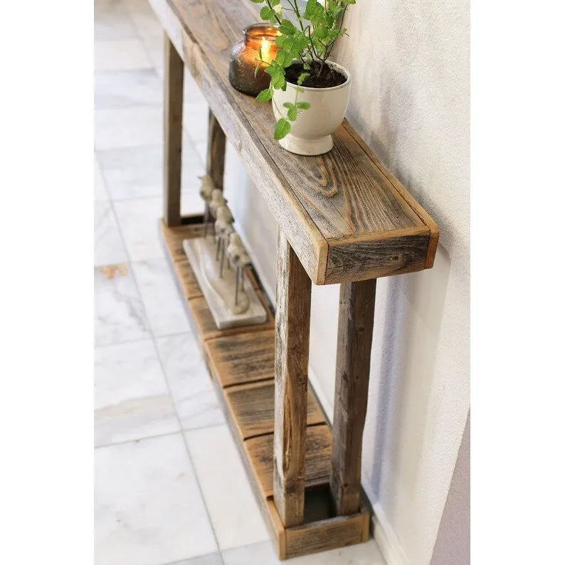 Console étroite A-frame 46x7x28H à plateau simple
