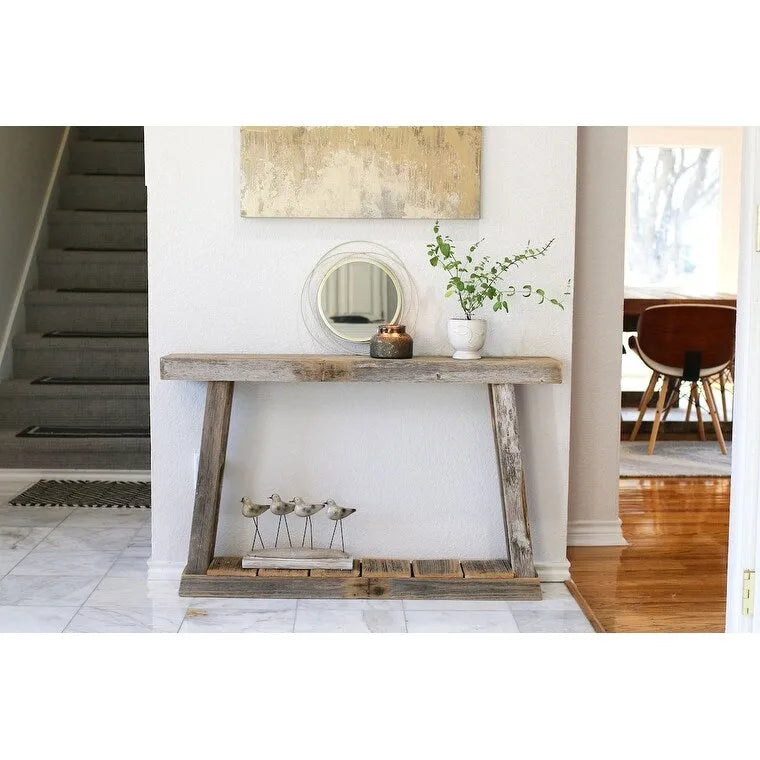 Console étroite A-frame 46x7x28H à plateau simple