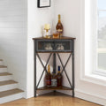 Table d'angle Javlergo avec tiroir et étagère de rangement, meuble bas triangulaire indépendant pour cuisine, salon et chambre