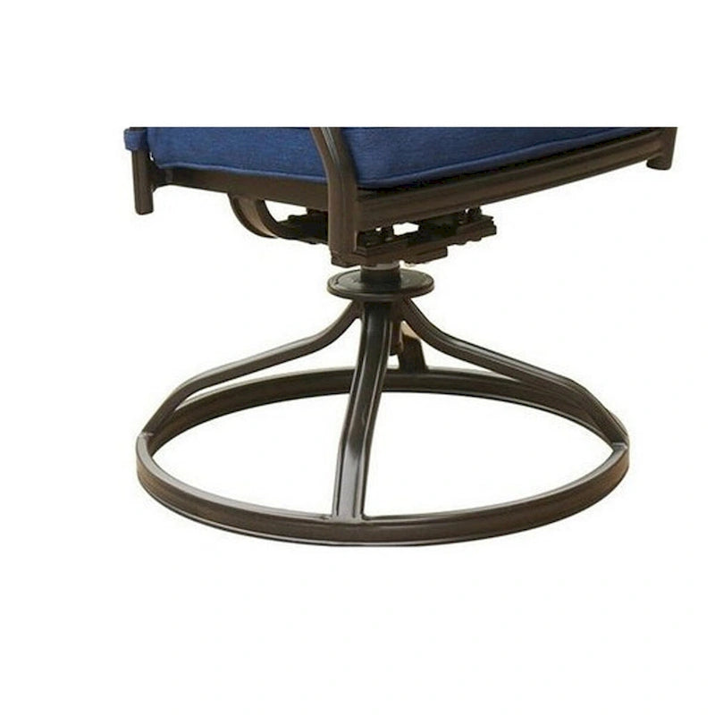 Chaise de salle à manger pivotante moderne Wynn de 63,5 cm avec coussin, lot de 2, bleue