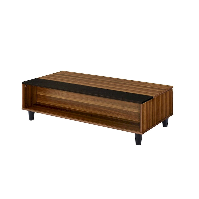 Table basse relevable ACME Avala noyer et noir