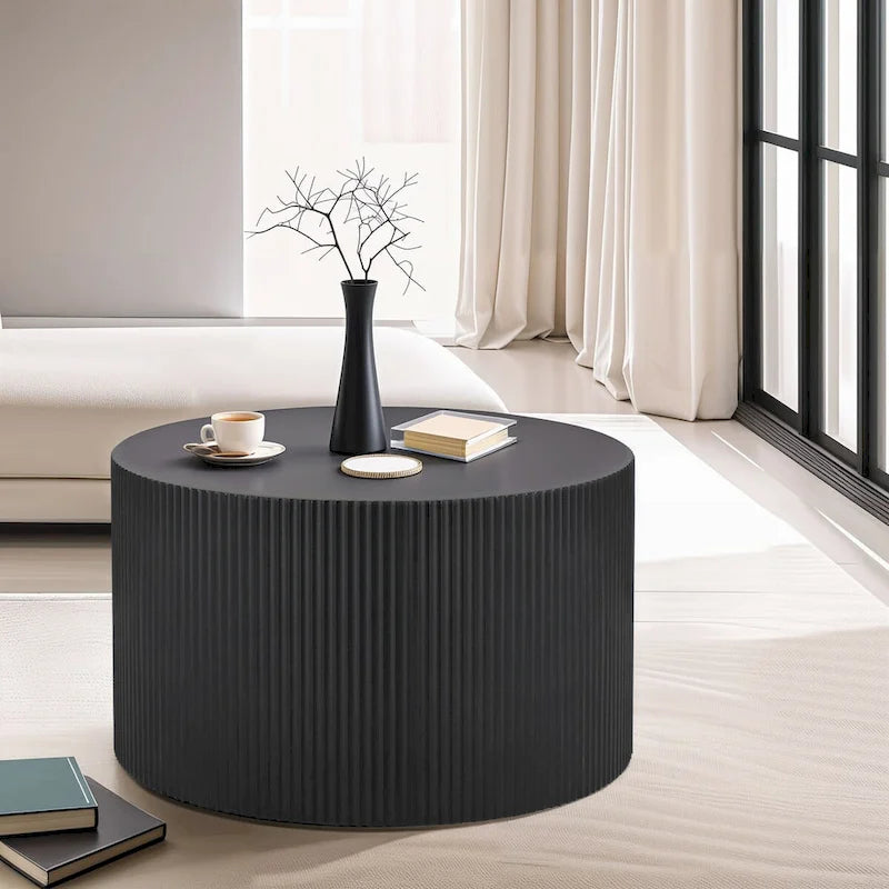 Ensemble de tables basses gigognes à rayures verticales pour salon et chambre à coucher