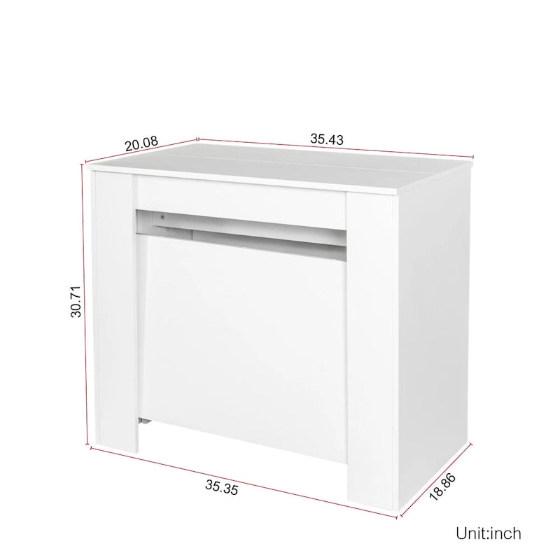 Table Console Extensible Multifonctionnelle 2 en 1, Table à Manger pour 4 à 8 Personnes avec 5 Dimensions Différentes