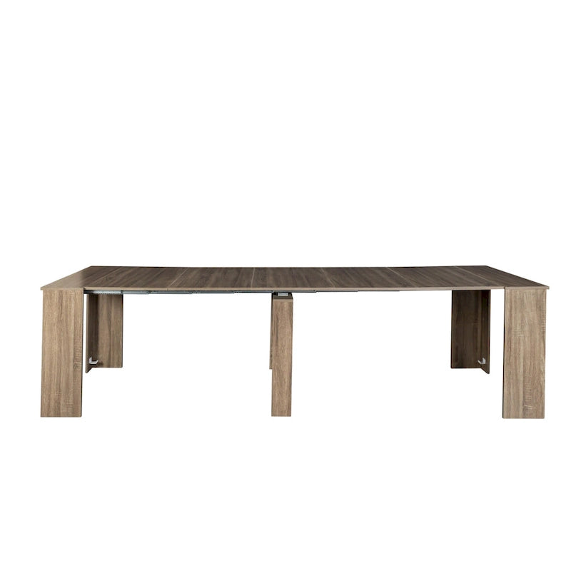 Table Console Extensible Multifonctionnelle 2 en 1, Table à Manger pour 4 à 8 Personnes avec 5 Dimensions Différentes