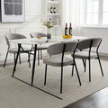 Chaises de salle à manger XINMICS avec dossier incurvé, chaises de salle à manger modernes en tissu bouclé, lot de 2/4/6