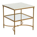 Table d'appoint en marbre et métal