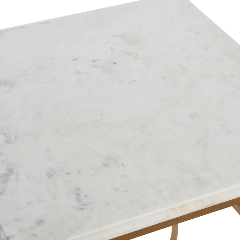 Table d'appoint en marbre et métal
