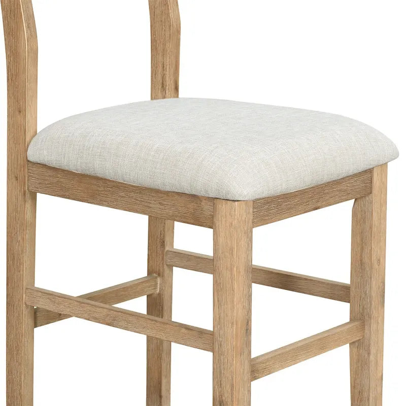 Ensemble table et chaises de salle à manger Merax Farmhouse 5 pièces hauteur comptoir