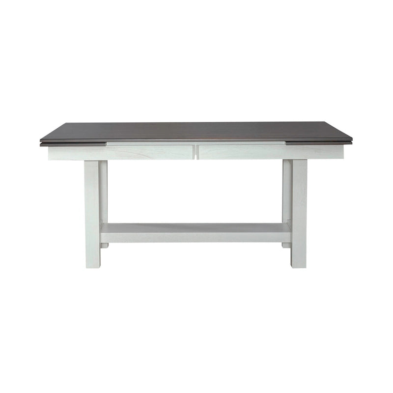 Ensemble table à tréteaux blanche Brook Bay avec chaises - 5, 6 ou 7 pièces