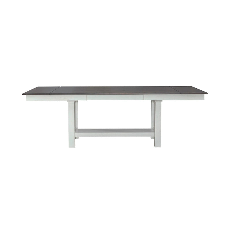 Ensemble table à tréteaux blanche Brook Bay avec chaises - 5, 6 ou 7 pièces