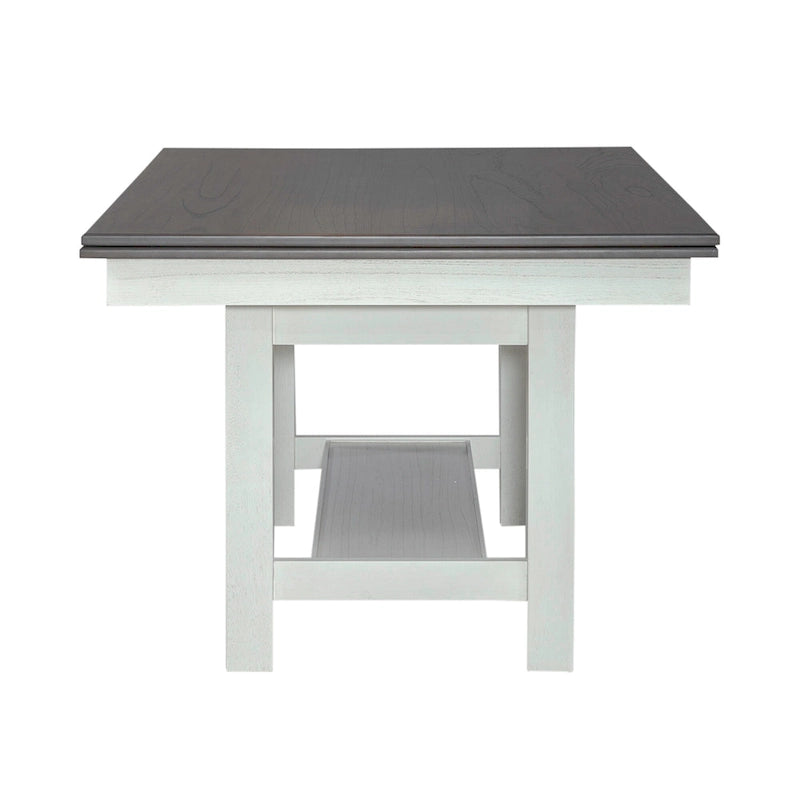 Ensemble table à tréteaux blanche Brook Bay avec chaises - 5, 6 ou 7 pièces