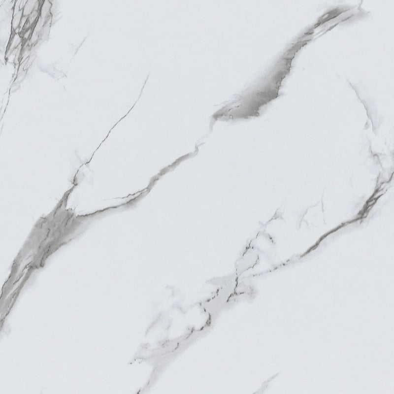 Table de salle à manger bistrot à pied central, 71 cm, blanche avec base piédestal dorée