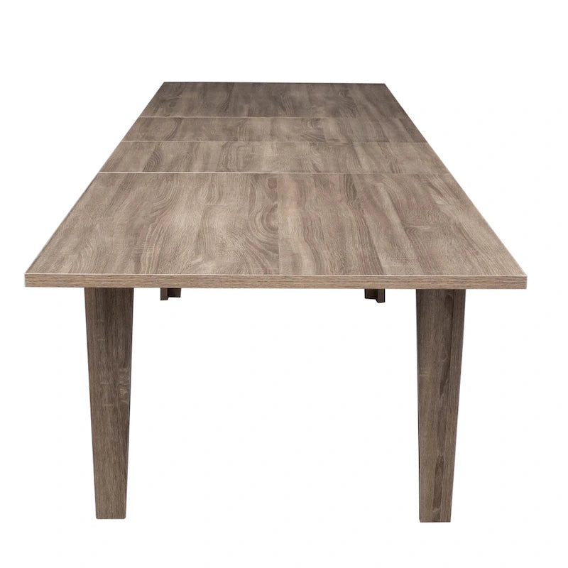 Table de salle à manger extensible rectangulaire – Table de cuisine fonctionnelle pour 4 à 12 personnes