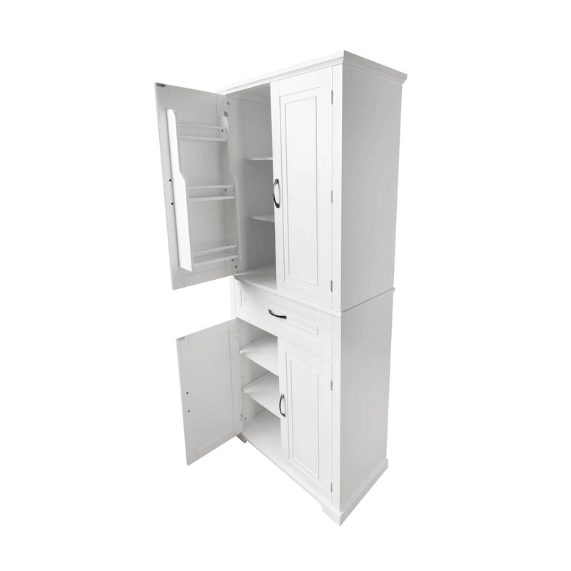 Meuble de rangement de salle de bain avec portes et tiroir