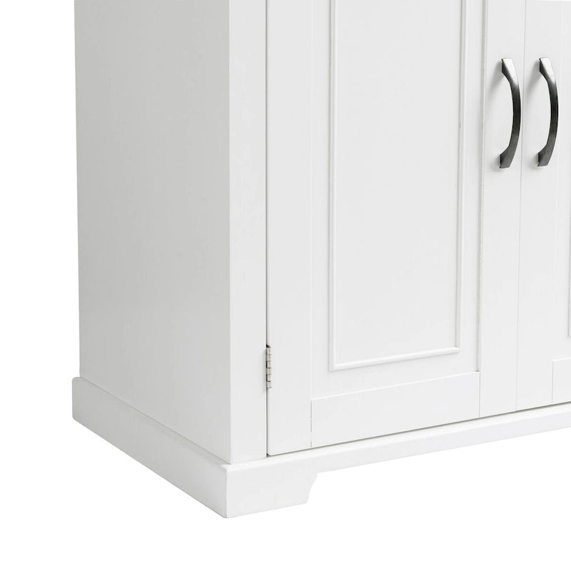Meuble de rangement de salle de bain avec portes et tiroir