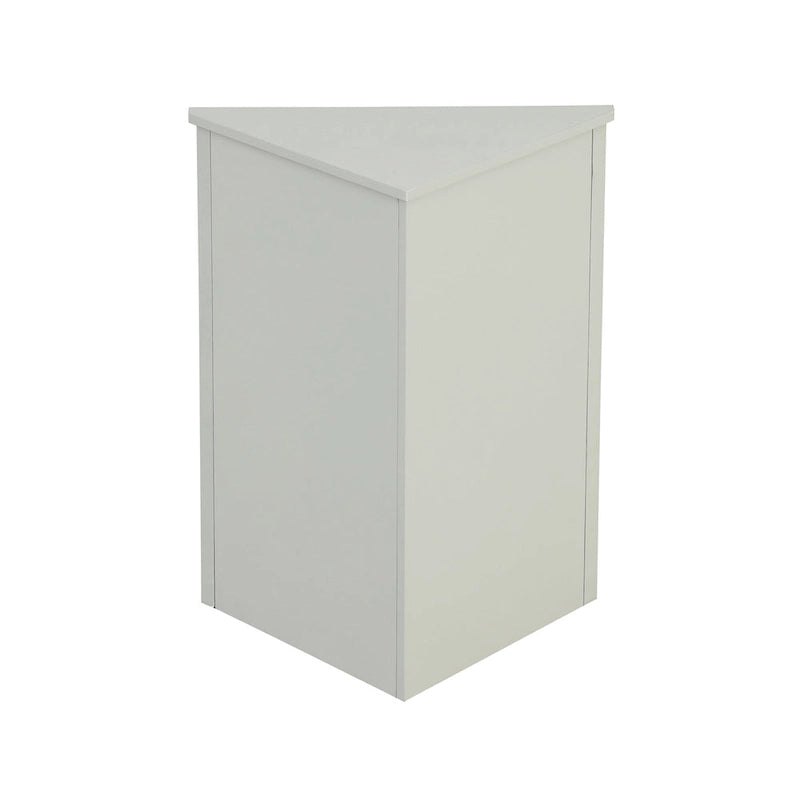 Meuble d'angle de salle de bain à 2 portes en bois avec étagères réglables (32 po)